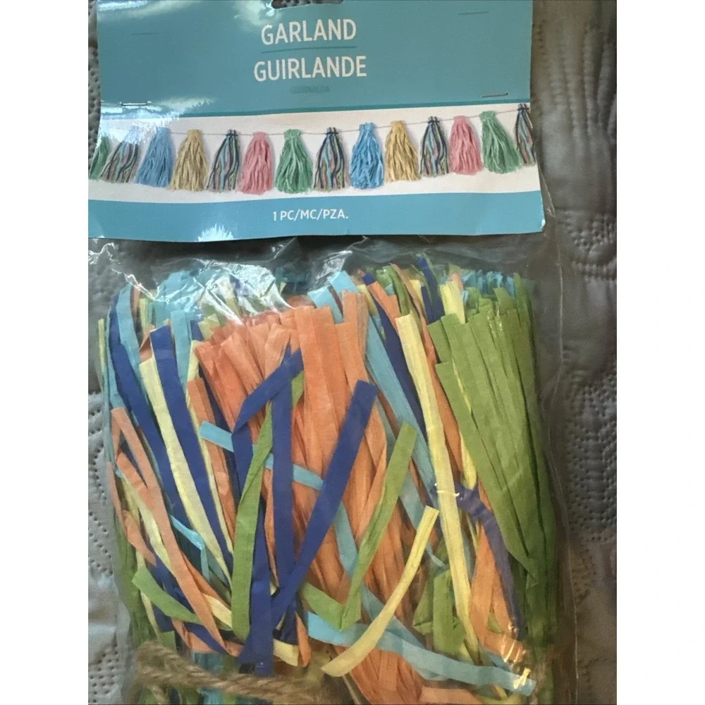 6ft Multicolor Tassel Garland Banner With Rope